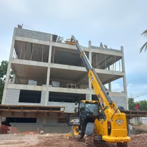 Construção de edificação em concreto armado